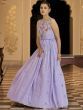 Fascinating Lavender Thread & Sequins Work Georgette Ruffle Gown