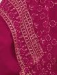 Glamorous Rani Pink Embroidered Georgette Function Wear Palazzo Suit
