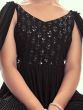 Capricious Black Sequins Work Georgette Ready-Made Party Wear Gown