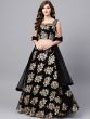 Black Sequins Floral Net Party Wear Lehenga Choli