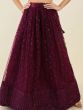 Stunning Purple Sequins Net Reception Wear Lehenga Choli With Dupatta