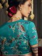 Amazing Dark Purple Silk Embroidered Wedding Wear Saree With Choli