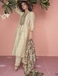 Ravishing Beige Sequin Organza Party Wear Salwar Suit With Dupatta
