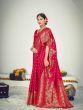 Hot Pink Banarasi Silk Wedding Wear Saree