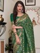 Green Weaving Banarasi Silk Wedding Wear Saree