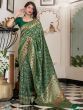 Green Weaving Banarasi Silk Wedding Wear Saree