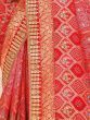 Delightful Red Multi Work Pure Dola Silk Traditional Saree