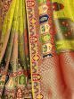Fascinating Green Gota Work Pure Dola Silk Traditional Saree
