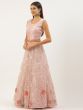 Attractive Pink Sequins Soft Net Party Wear Lehenga Choli