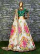 Karishma Kapoor Off-White Floral Digital Printed Organza Bridal Lehenga Choli