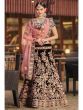  Awesome Pure Valvet Wedding Lehenga With Maroon Colored