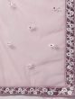Pink & White Sequinned Semi-Stitched Myntra Lehenga Choli