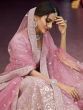 Pink Resham Work Organza Wedding Wear Lehenga Choli