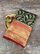 Green Jacquard Banarasi Silk Wedding Wear Saree With Blouse