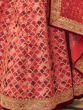 Astonishing Red Embroidered Art Silk Bridesmaid Lehenga Choli 

