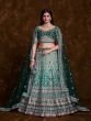 Magic of Green Zari Embroidered Silk Wedding Lehenga Choli