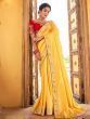 Incredible Yellow Sequence Embroidered Silk Saree With Blouse