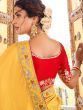 Incredible Yellow Sequence Embroidered Silk Saree With Blouse