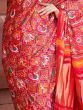 fabulous Red Patola printed Pure Gaji Silk Festive Wear Saree