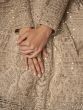Shamita Shetty Beige Embroidered Net Wedding Wear Anarkali Suit 