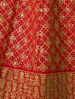 Sweet Red Embroidered Georgette Wedding Lehenga Choli With Dupatta  