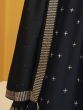 Fabulous Black Embroidered Silk Festival Wear Long Anarkali Gown 