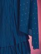 Charming Navy-Blue Thread Embroidered Bridesmaid Lehenga choli