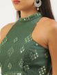 Captivating Green Sequins Soft Net Lehenga Choli