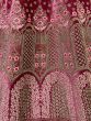 Preety Pink Thread Work Velvet Bridal Wear Lehenga Choli