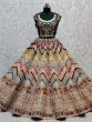 Splendid Green thread Embroidery Silk Bridal Wear Lehenga Choli