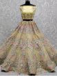 Tremendous Yellow Sequins Embroidered Net Wedding Wear Lehenga Choli
