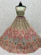 Outstanding Green Patch Work Net Bridal Wear Lehenga Choli