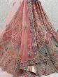Amazing Pink Patch Work Net Bridal Wear Lehenga Choli