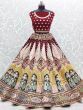 Fantastic Red Multi-Thread Zari Velvet Bridal Wear Lehenga Choli 