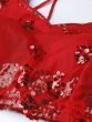 Red Sequinned Semi-Stitched Myntra Lehenga & Blouse with Dupatta