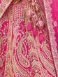 Ravishing Pink Heavy Embroidered Banarasi Silk Lehenga Choli