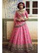 Sabya Sachi Pink Silk Embroidered Bridal Lehenga Choli 
