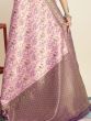 Glamorous Pink Zari Weaving Banarasi Silk Traditional Saree With Blouse