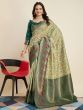 Beautiful Pista Green Zari Weaving Banarasi Silk Traditional Saree