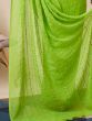 Bewitching Green Sequins Georgette Mehendi Wear Saree With Blouse