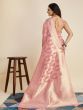 Bewitching Pink Zari Weaving Banarasi Silk Wedding Saree With Blouse