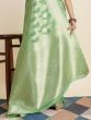 Captivating Green Zari Weaving Banarasi Silk Function Wear Saree