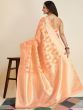 Gorgeous Orange Zari Weaving Banarasi Silk Saree With Blouse