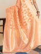 Gorgeous Orange Zari Weaving Banarasi Silk Saree With Blouse