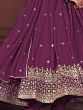 Glamorous Purple Embroidered Georgette Function Wear Anarkali Suit