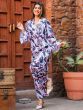 Fascinating Blue Digital Printed Cotton Top Palazzo Co-Ord Set