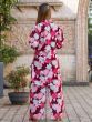 Gorgeous Maroon Floral Printed Cotton Top Palazzo Co-Ord Set