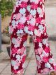 Gorgeous Maroon Floral Printed Cotton Top Palazzo Co-Ord Set