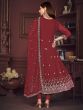 Gorgeous Maroon Embroidered Georgette Function Wear Anarkali Suit