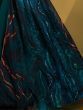 Elegance Teal-Colour Sequins Work Organza Reception Wear Lehenga Choli